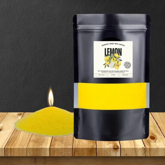 Scented Lemon Pearl Wax loose candle